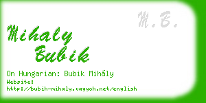 mihaly bubik business card